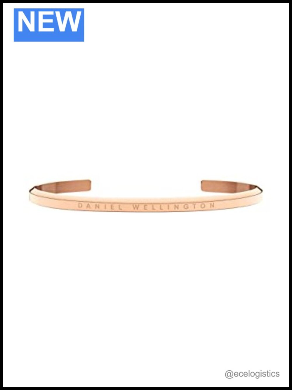 Rose Gold Cuff Bracelet 316L Stainless Steel Minimalist Bangle Large